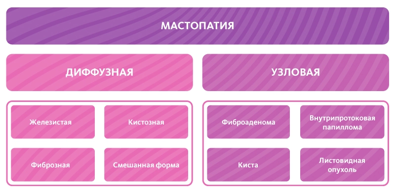 Виды мастопатии